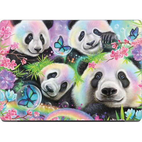 Rainbow Pandas with Butterflies by Sheena Pike Apple MacBook Pro 14-inch Skin