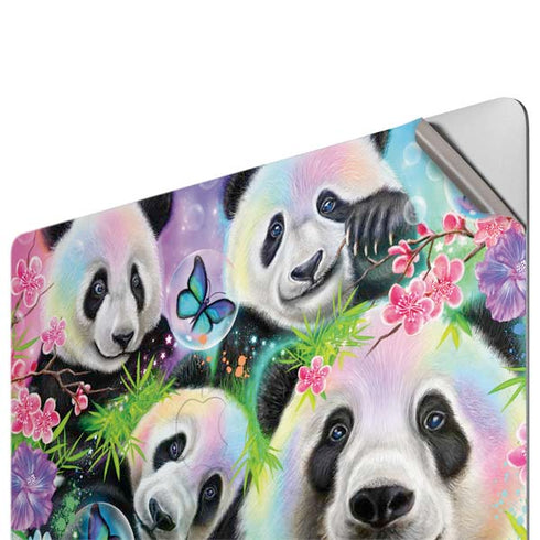 Rainbow Pandas with Butterflies by Sheena Pike Apple MacBook Pro 16-inch Skin
