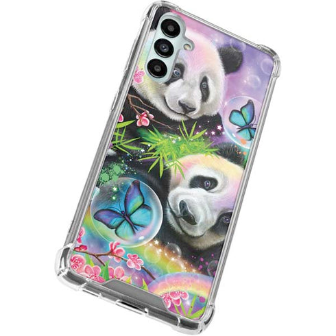 Rainbow Pandas with Butterflies by Sheena Pike Gabb Phone 4 Clear Case