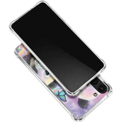 Rainbow Pandas with Butterflies by Sheena Pike Galaxy S24 FE Clear Case