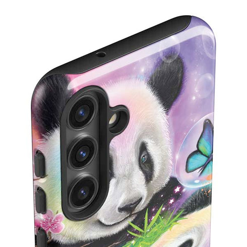 Rainbow Pandas with Butterflies by Sheena Pike Galaxy S25 Plus Impact Case