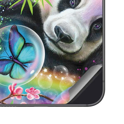 Rainbow Pandas with Butterflies by Sheena Pike Galaxy S25 Plus Skin