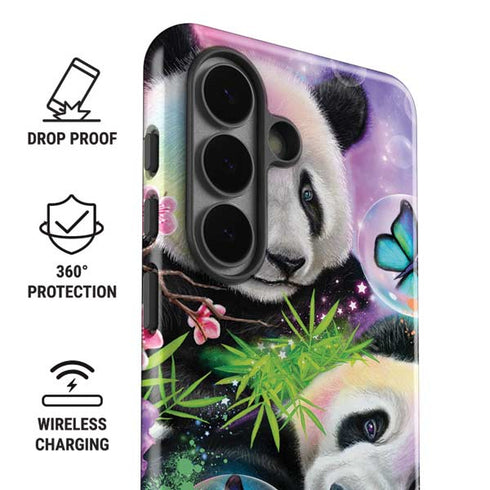 Rainbow Pandas with Butterflies by Sheena Pike Galaxy S26 Impact Case