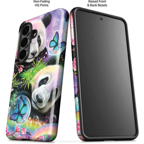 Rainbow Pandas with Butterflies by Sheena Pike Galaxy S26 Plus Impact Case