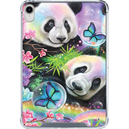 Rainbow Pandas with Butterflies by Sheena Pike iPad 11th Gen (2025) Clear Case