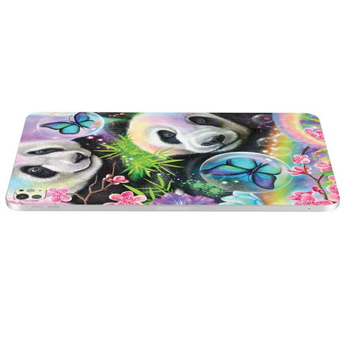 Rainbow Pandas with Butterflies by Sheena Pike iPad Pro 13in M4 (2024) Skin