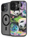 Rainbow Pandas with Butterflies by Sheena Pike iPhone 16 Plus Kickstand Case