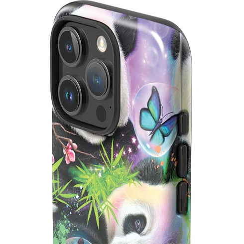 Rainbow Pandas with Butterflies by Sheena Pike iPhone 16 Pro Impact Case