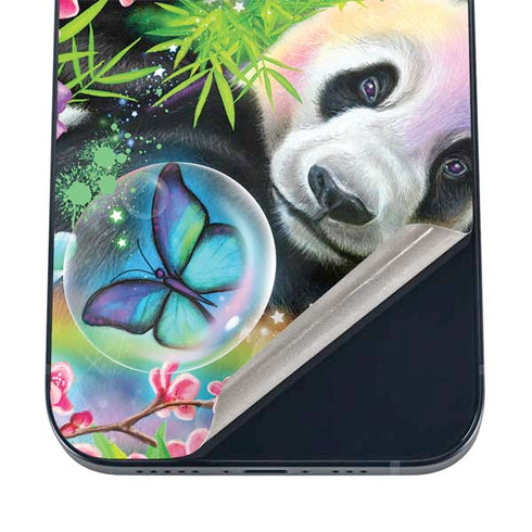 Rainbow Pandas with Butterflies by Sheena Pike iPhone 16 Skin