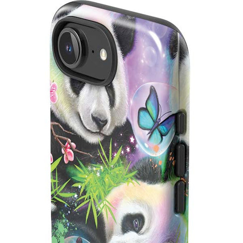 Rainbow Pandas with Butterflies by Sheena Pike iPhone 16e Impact Case