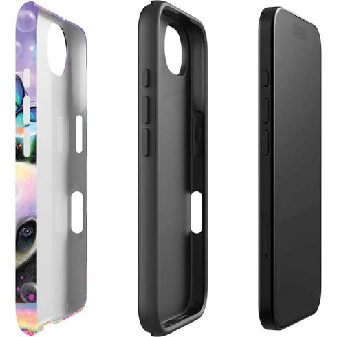 Rainbow Pandas with Butterflies by Sheena Pike iPhone 16e Impact Case