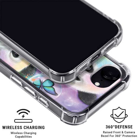 Rainbow Pandas with Butterflies by Sheena Pike iPhone 16e MagSafe Case