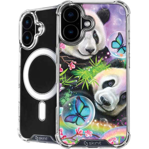 Rainbow Pandas with Butterflies by Sheena Pike iPhone 17 MagSafe Case