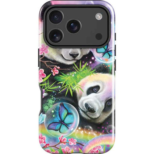 Rainbow Pandas with Butterflies by Sheena Pike iPhone 18 Pro Impact Case