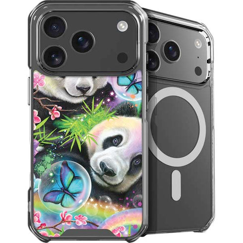 Rainbow Pandas with Butterflies by Sheena Pike iPhone 18 Pro Max MagSafe Case