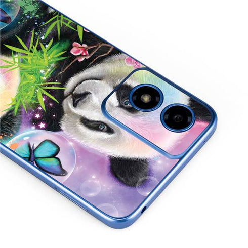 Rainbow Pandas with Butterflies by Sheena Pike Moto G Play 4G (2024) Skin