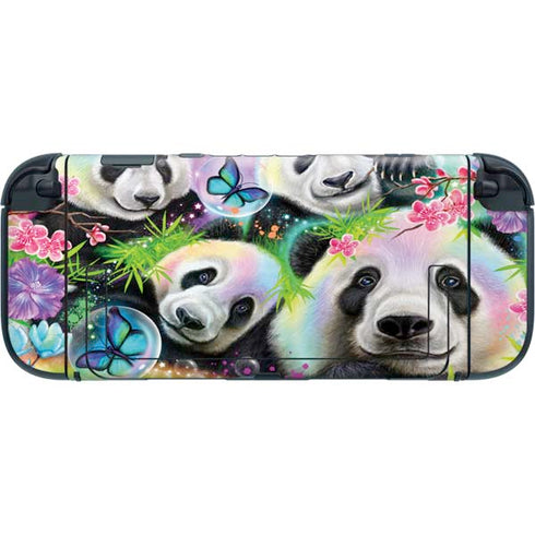 Rainbow Pandas with Butterflies by Sheena Pike Nintendo Switch 2 (2025) with Joy-Con Skin
