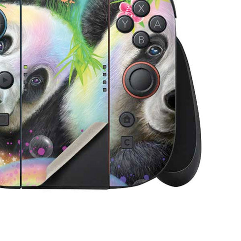 Rainbow Pandas with Butterflies by Sheena Pike Nintendo Switch 2 (2025) Joy-Con Controller Skin