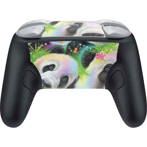 Rainbow Pandas with Butterflies by Sheena Pike Nintendo Switch 2 (2025) Pro Controller Skin