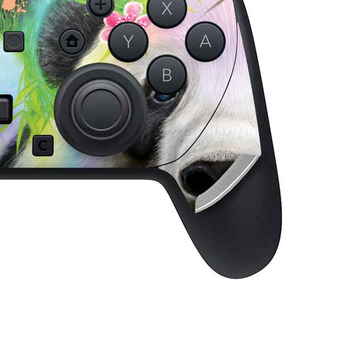 Rainbow Pandas with Butterflies by Sheena Pike Nintendo Switch 2 (2025) Pro Controller Skin