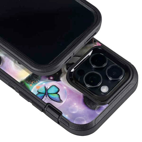 Rainbow Pandas with Butterflies by Sheena Pike Otterbox Defender iPhone Skin