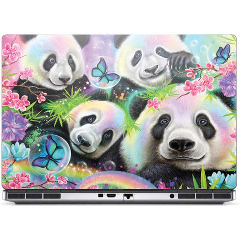 Rainbow Pandas with Butterflies by Sheena Pike Dell Precision Skin