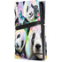 Rainbow Pandas with Butterflies by Sheena Pike PS5 Pro Disk Console Skin