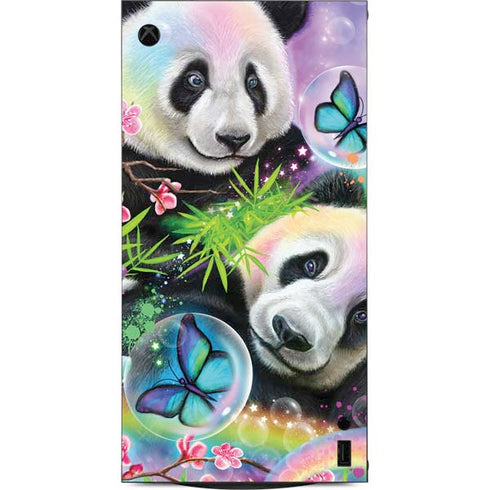 Rainbow Pandas with Butterflies by Sheena Pike XBox Series X Digital Edition Console Skin