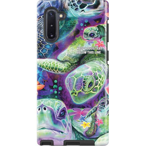 Rainbow Sea Turtles by Sheena Pike Galaxy Cases