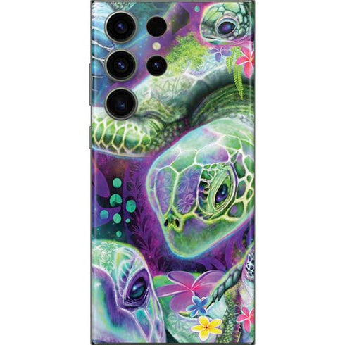 Rainbow Sea Turtles by Sheena Pike Galaxy Skins