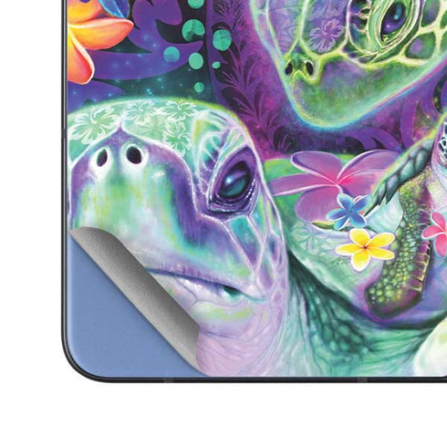 Rainbow Sea Turtles by Sheena Pike Galaxy Z Fold5 5G Skin