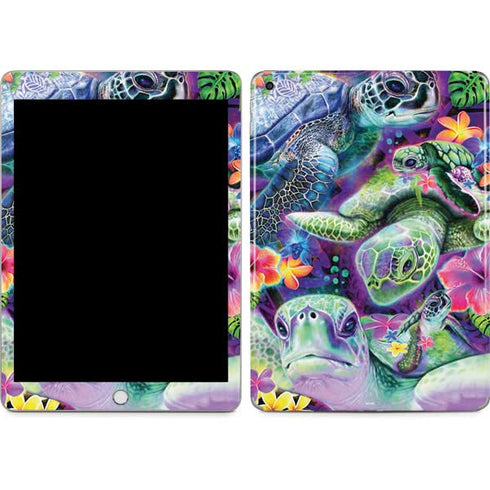 Rainbow Sea Turtles by Sheena Pike Apple iPad Skin