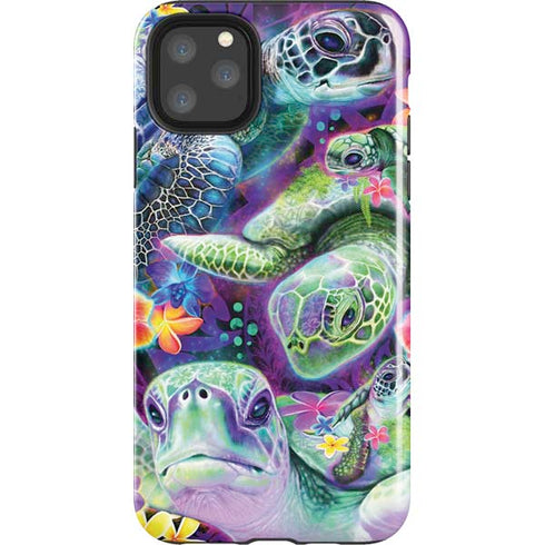 Rainbow Sea Turtles by Sheena Pike iPhone Cases