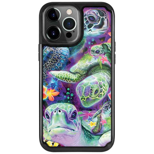 Rainbow Sea Turtles by Sheena Pike iPhone Cases