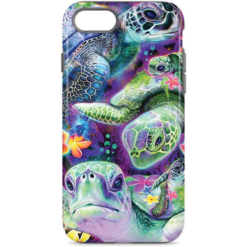 Rainbow Sea Turtles by Sheena Pike iPhone Cases