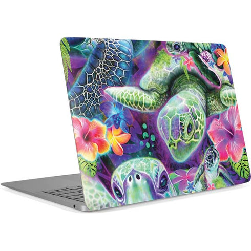 Rainbow Sea Turtles by Sheena Pike Apple MacBook Air Skin