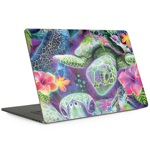 Rainbow Sea Turtles by Sheena Pike MacBook Skins