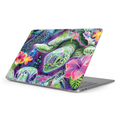 Rainbow Sea Turtles by Sheena Pike Apple MacBook Pro 16-inch Skin