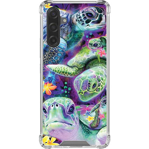 Rainbow Sea Turtles by Sheena Pike Galaxy A17 Clear Case