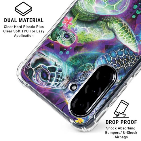 Rainbow Sea Turtles by Sheena Pike Galaxy A36 5G Clear Case