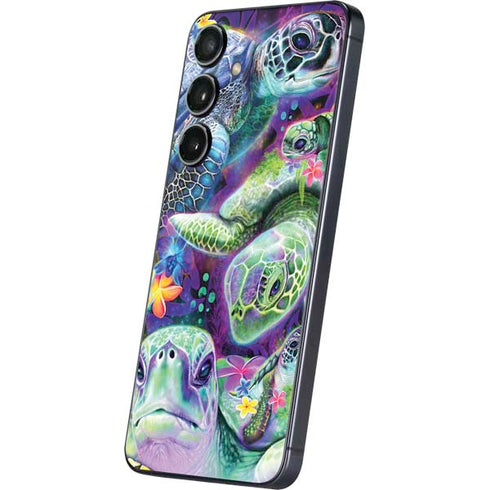 Rainbow Sea Turtles by Sheena Pike Galaxy S25 Skin