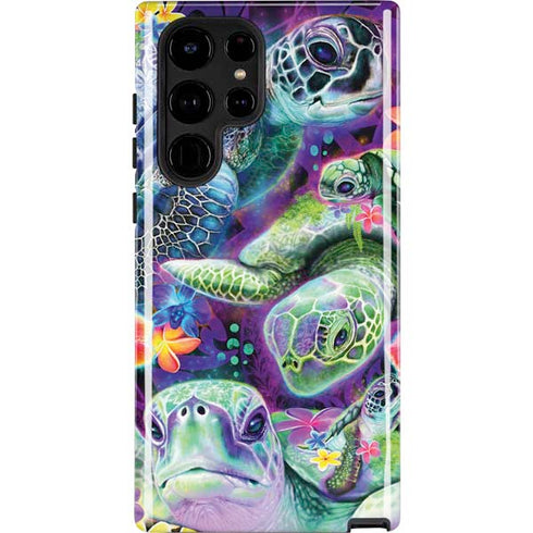 Rainbow Sea Turtles by Sheena Pike Galaxy S25 Ultra Impact Case