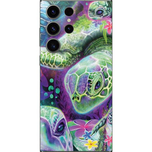 Rainbow Sea Turtles by Sheena Pike Galaxy S25 Ultra Skin