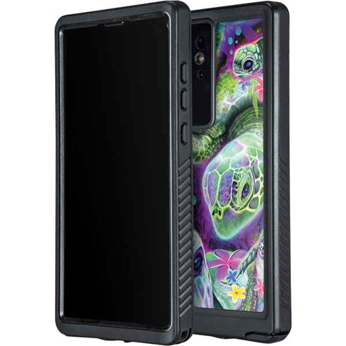 Rainbow Sea Turtles by Sheena Pike Galaxy S24 Ultra Waterproof Case