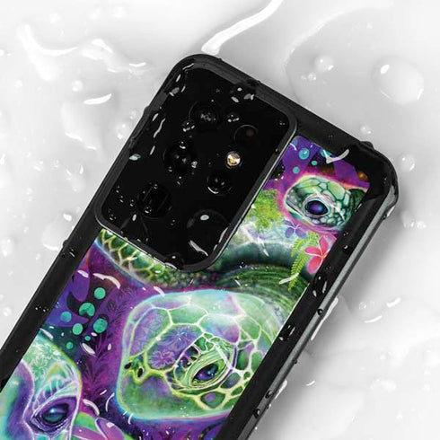 Rainbow Sea Turtles by Sheena Pike Galaxy S24 Ultra Waterproof Case