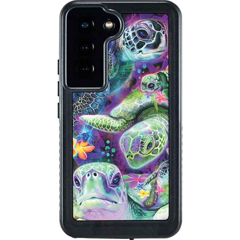 Rainbow Sea Turtles by Sheena Pike Galaxy S24 Waterproof Case