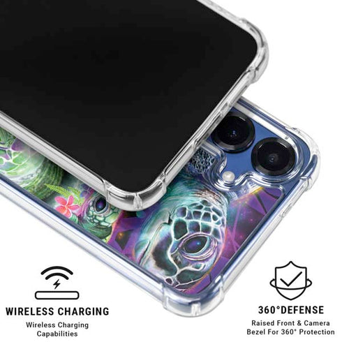 Rainbow Sea Turtles by Sheena Pike Galaxy S25 Plus Clear Case