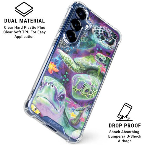 Rainbow Sea Turtles by Sheena Pike Galaxy S25 Plus Clear Case
