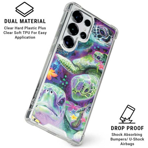 Rainbow Sea Turtles by Sheena Pike Galaxy S25 Ultra Clear Case