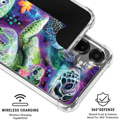 Rainbow Sea Turtles by Sheena Pike Galaxy S26 Plus Clear Case
